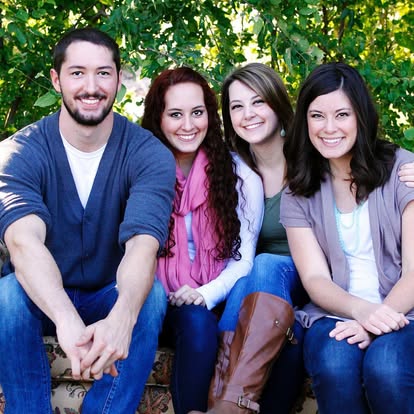 Garrison with siblings